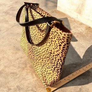 Vintage Kate Spade New York Pony Hair Top Handle Bag Ponyhair Camel Animal Print